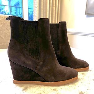 Splendid WANDA size 10 Chelsea Wedge Boot Brown Suede Leather Round Toe